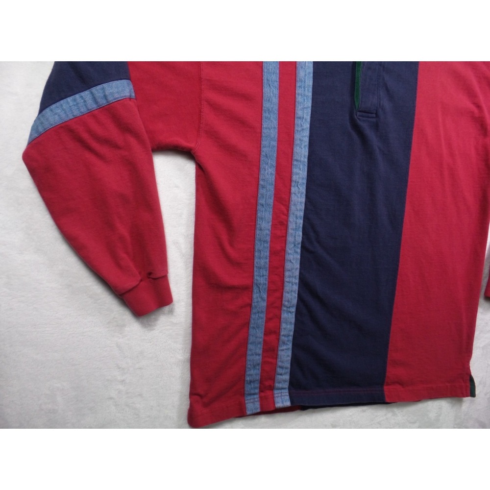 Vintage Robert Bruce Shirt Mens Size Large Red Colorblock Polo Long Sleeve - Picture 4 of 12